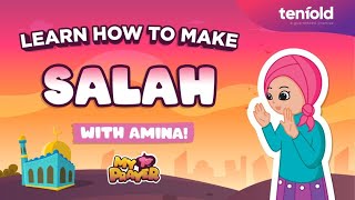 How to Pray Salah with Amina  My First Prayer for kids [upl. by Aserej]