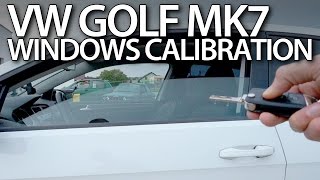 Volkswagen Golf MK7 windows calibration remote opening closing adaptation [upl. by Eserehs383]