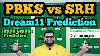 PBKS vs SRH Dream Team PredictionPBKS vs SRH DreamPBKS vs SRH Dream Team [upl. by Thurman453]