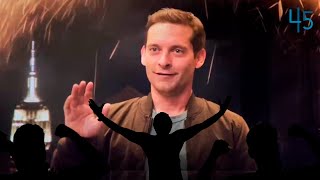 Las MEJORES REACCIONES del Público al ver a TOBEY MAGUIRE [upl. by Ilehs]