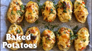 Baked Potato Recipe  How to Make Cheesy Baked Potatoes [upl. by Fifine]