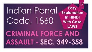 Assault and Criminal Force  Indian Penal Code [upl. by Batha]