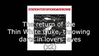 Station to Station  David Bowie  Lyrics [upl. by Nylekoorb]