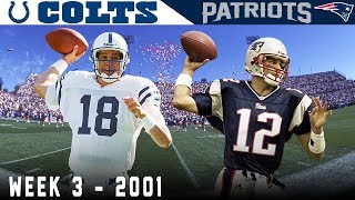 Tom Bradys FIRST Start Colts vs Patriots 2001 [upl. by Buckley]