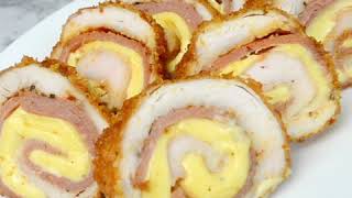 Chicken Cordon Bleu with White Sauce [upl. by Weingarten72]