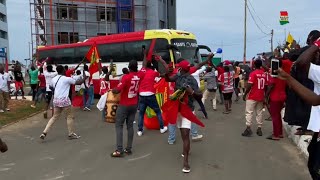 How Hearts and KOTOKO arrive at Accra Sports Stadium [upl. by Ybloc]