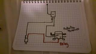 Diagrama eléctrico de como conectar compresor y termostato [upl. by Innor]