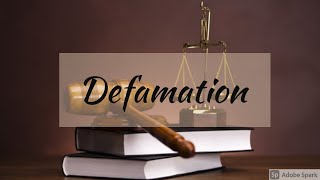 Defamation  Law of Torts  Easy way  in Hindi [upl. by Meador]