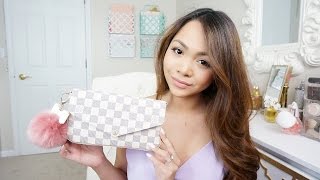 Whats in my Bag  REVIEW  Louis Vuitton Pochette Felicie Damier Azur  Charmaine Dulak [upl. by Airalednac]