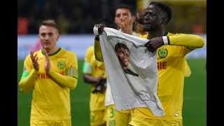 Emotional ninthminute tribute to Emiliano Sala at Nantes [upl. by Acimat804]