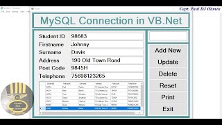 How to Connect MySQL Database in Visual Basic Net  Full Tutorial [upl. by Llorre]