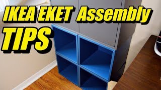 IKEA EKET Modular Storage Cabinet Assembly Tips [upl. by Leinnad]