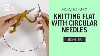 How to Knit Knitting flat with circular needles [upl. by Kline437]