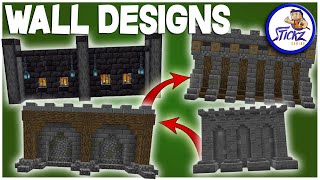 BETTER WALLS for your survival world  Minecraft Tutorial  How To Build Walls in Minecraft [upl. by Wiedmann]