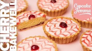 Cherry Bakewell Tart Recipe  Cupcake Jemma [upl. by Naynek]