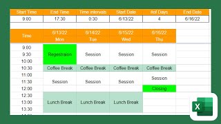 How to create a weekly schedule using Google Sheets  tutorial [upl. by Adin]