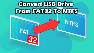 How To Convert a USB Drive From FAT32 to NTFS [upl. by Aisatsana]