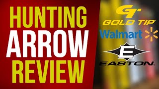 Archery Review Arrow Comparison 3  Easton 5mm Axis Walmart Arrow GoldTip Kinetic Kaos [upl. by Dajma]