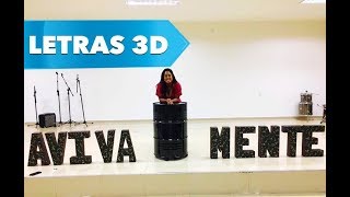 Como fazer Letras 3D GRANDES por Ana Paula Amorim [upl. by Edylc]