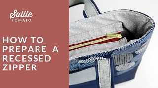 How to Prepare a Recessed Zipper [upl. by Alyat]