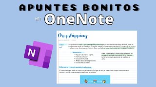 ✨💻 COMO hacer APUNTES BONITOS en ONENOTE [upl. by Amej]