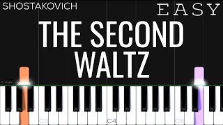 Shostakovich The Second Waltz  EASY Piano Tutorial [upl. by Elrem739]