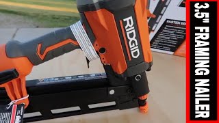 RIDGID 35quot ROUND HEAD FRAMING NAILER REVIEW  TOOL REVIEW TUESDAY [upl. by Comfort]