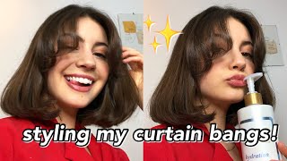 5 Ways to Style a Bob  Curtain Bangs [upl. by Hermosa884]