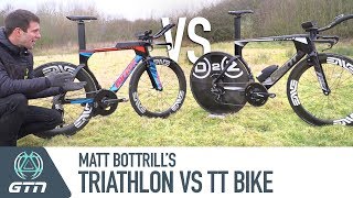 Triathlon Vs TT Bike  Matt Bottrills Giant Trinity Bike Setups [upl. by Ilah]