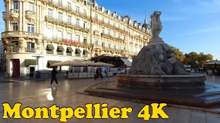 Montpellier France Walking tour 4K [upl. by Hoyt]