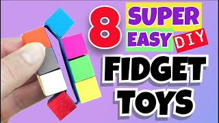 8 SUPER EASY DIY FIDGET TOYS  HOW TO MAKE HOMEMADE FIDGETS  POP IT FIDGET TOY  CARDBOARD STRAWS [upl. by Quinta]