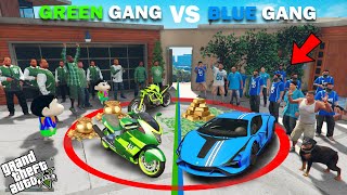 Shinchan Green Gang VS Franklin Blue Gang Ultimate Red Circle Challenge In GTA 5 [upl. by Annahsit33]