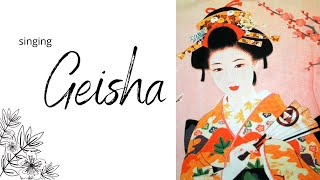 Singing Geisha  Lotus Blossom song  traditional Japanese music [upl. by Marijo903]