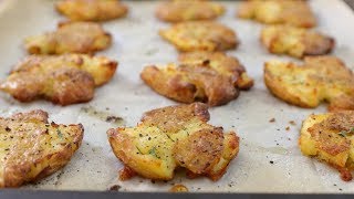 Crispy Smashed Potatoes Recipe [upl. by Assirol13]