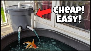 DIY Pond Filter Made EASY From Trash Can [upl. by Kornher]