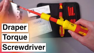 Most Affordable Torque Screwdriver Draper Ergo Plus VDE Torque Screwdriver  Review and Demo [upl. by Adyeren]