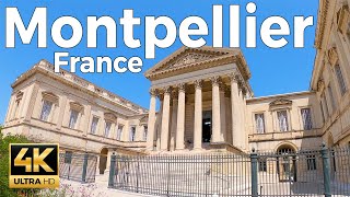 Montpellier France Walking Tour 4k Ultra HD 60fps – With Captions [upl. by Nyrehtac613]