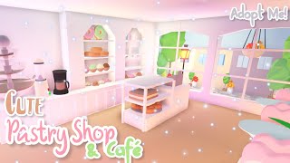 Cute Pastry Shop amp Café 🧁☕  Adopt Me Speed Build Roblox [upl. by Wylen]