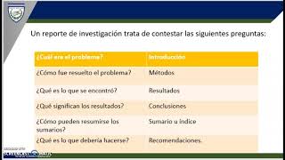 Estructura del reporte de investigación [upl. by Jat741]