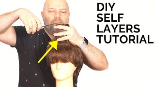 DIY Haircut  How to Layer Your Own Hair  TheSalonGuy [upl. by Philemol]