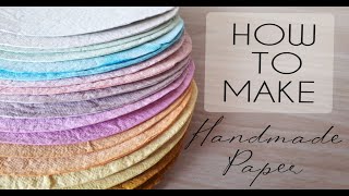 DIY  How to make handmade paper from recycled materials  PAPER MAKING [upl. by Asilam]