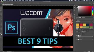 9 Best tips for WACOM Tablet in PHOTOSHOP [upl. by Retla]