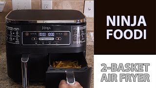 Ninja Foodi 2Basket Air Fryer wDualZone Technology First Look amp First Cook [upl. by Eyar471]