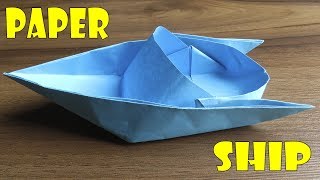 Como Hacer un Barco de Papel Fácil Origami  How to make a Paper Ship [upl. by Rep]