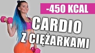 ODCHUDZAJĄCY TRENING Z HANTLAMI 🏋‍♀ CARDIO MODELUJĄCE SYLWETKĘ [upl. by Asoramla]