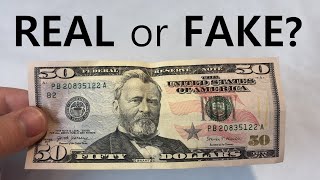 How to Tell if a 50 Bill is REAL or FAKE [upl. by Ecylahs168]