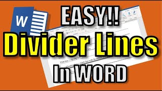 How To Create AWESOME Divider Lines in Microsoft Word Easy [upl. by Alarise]