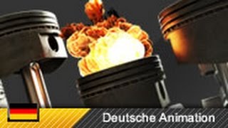 Zweitaktmotor  Aufbau  Funktionsweise Animation [upl. by Tierell]