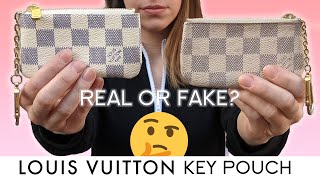 REAL OR FAKE Is Your Louis Vuitton Key Pouch Authentic  WORST LV FAKE IVE EVER SEEN [upl. by Ellon]