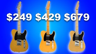 Comparing 3 Telecaster Guitars [upl. by Ahsart]